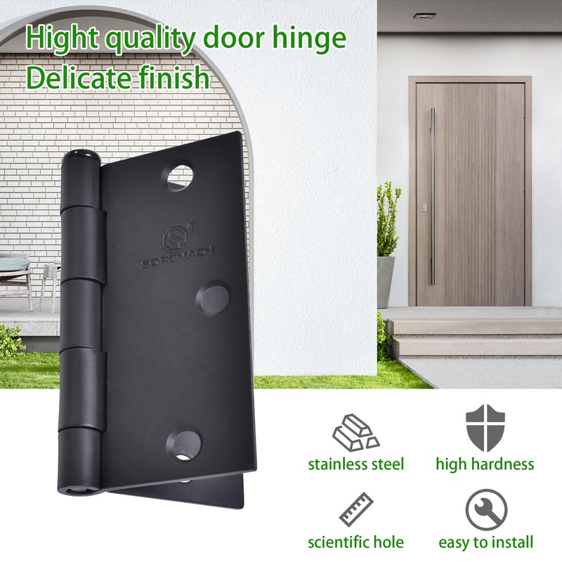 Door Hinge 3 1/2 Inch Interior Door Hinges Satin Nickel