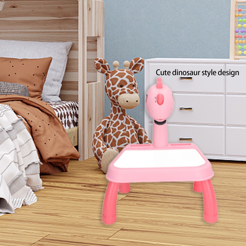 Drawing Projector Table Cute Dinosaur Design Bright Colors Detachable Smart