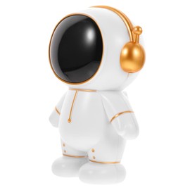 KOMBIUDA Astronaut Piggy Bank Saving Money Jar Decor Modern Figurine Birthday Spaceship Piggy Bank Theme Astronaut Money Bank Astronaut Bank Large Sculpture Big Piggy Banks Golden Vinyl