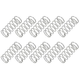 PATIKIL Compression Spring, 0.5mm Wire Dia x 6mm OD x 15mm L, 10 Pcs 304 Stainless Steel Mechanical Extension Small Springs Pen Springs Assortment Kit for Shop and Home Repairs