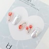cherry Handmade nail tip water ink cherry nail - Coffin