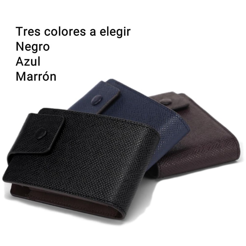 9 Tarjetas de crédito Titular, PU Cuero, RFID Bloqueo, 2
