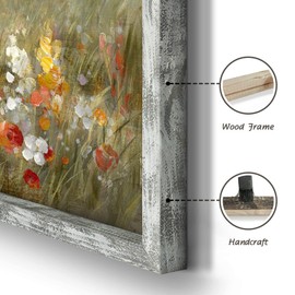 Lighthouse Framed Wooden Wall Art: Beach Artwork Abstract Ocean Painting Seascape Art Prints Coastal Pictures for Home Decor 16"x12"