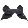 Glitter Bunny Mask Tall Ears Elastic Strap Rabbit Costume Black
