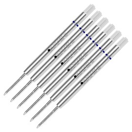 6 Pack - Monteverde P42 Blueblack Ink (Fine Tip 0.6mm), Capless Ceramic Gel Ink Refill Compatible with Most Parker Style Ballpoint Pens