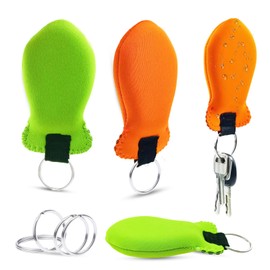2PCS Neoprene Floating Keychain, High-Visibility Boat Key Float, Float 5 Keys, Waterproof Neoprene Foam Floating Keychain for Boat Key, No Keys Sinking for Boating, Surfing, Kayaking Water Sport