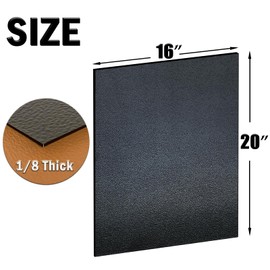 ABS Plastic Sheet 1/8 Inch Thick 16" x 20" (2-Pack)，Black Rigid Moldable Panel with Different Surfaces (Textured Front & Smooth Back) 0.125" Thick for Structural Parts and DIY Home Decor, etc.