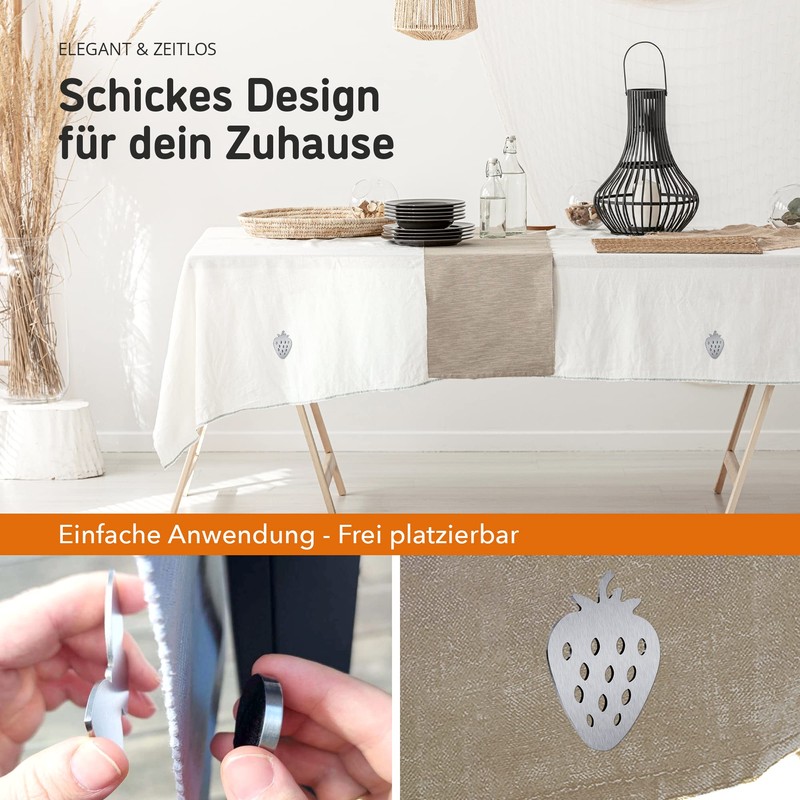Marzoon 4 Magnetic Tablecloth Weights Made of Stainless Steel, Tablecloth