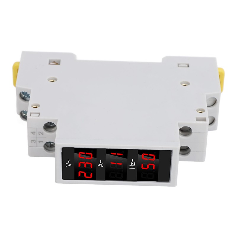 Digital Display Energy Meter Din Rail Mounted Volts Amps Hertz