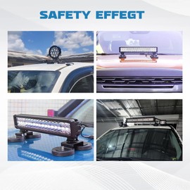 Chelhead Magnet Mounting Brackets 2 Pcs 2.60in Magnetic Mounting Brackets for LED Light Bar Use on Bonnets and Roofs, Suitable for Off-Road Vehicles, Motorbikes, Boats and Tractors