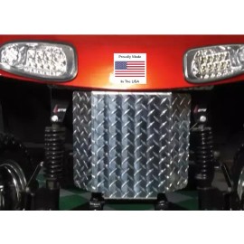 PBR Ezgo RXV FRONT BUMPER Golf Cart Diamond Plate Front Shield 2008-UP Made in USA