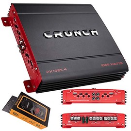 Crunch PX-1025.4 1000W Powerzone Series 2-ohm Stable 4-Channel Class-A/B Amplifier with Gravity Magnet Phone Holder Bundle