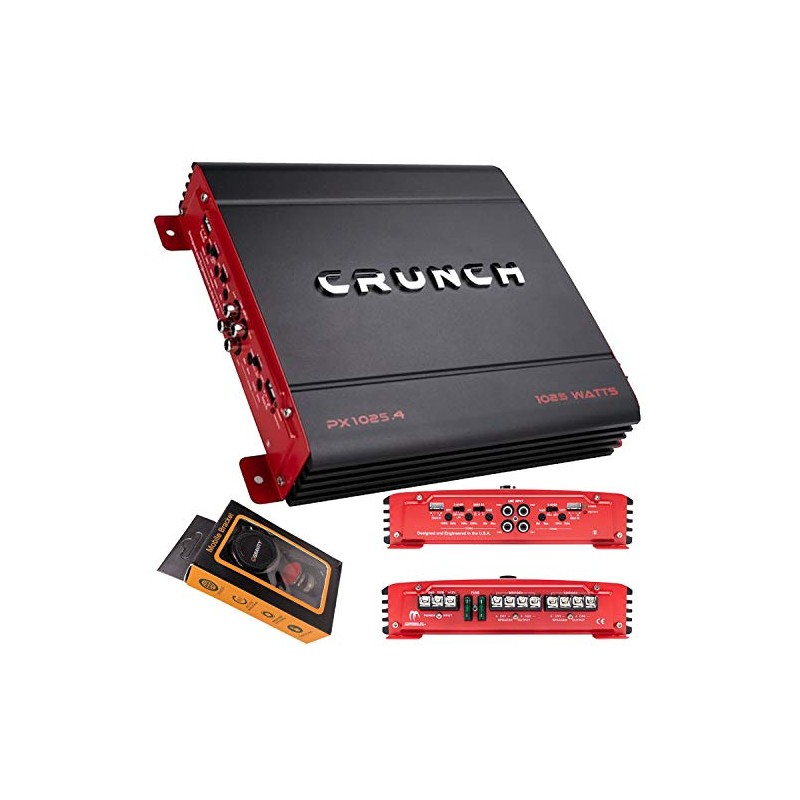 Crunch PX-1025.4 1000W Powerzone Series 2-ohm Stable 4-Channel Class-A/B Amplifier