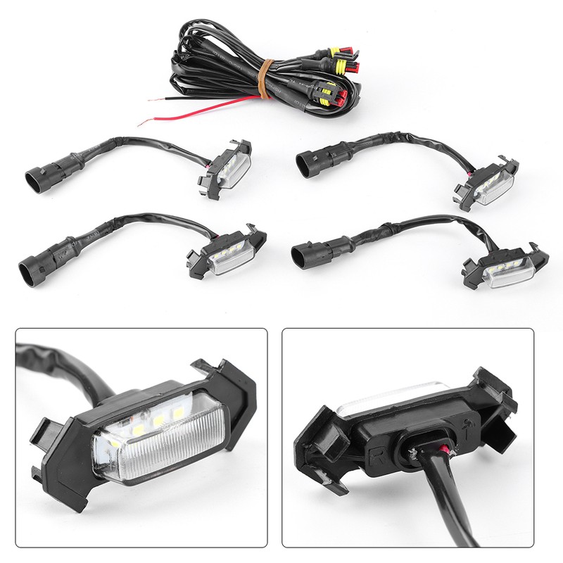 4pcs 12V Car LED Grille Light High Brightness Accessory Fit