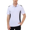 TIHEEN Men's Short Sleeve Moisture Wicking Performance Golf Polo Shirts(XL,White)