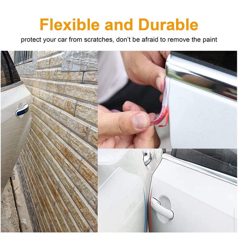 Car Door Edge Guards, 32ft Clear Chrome Universal U Shape