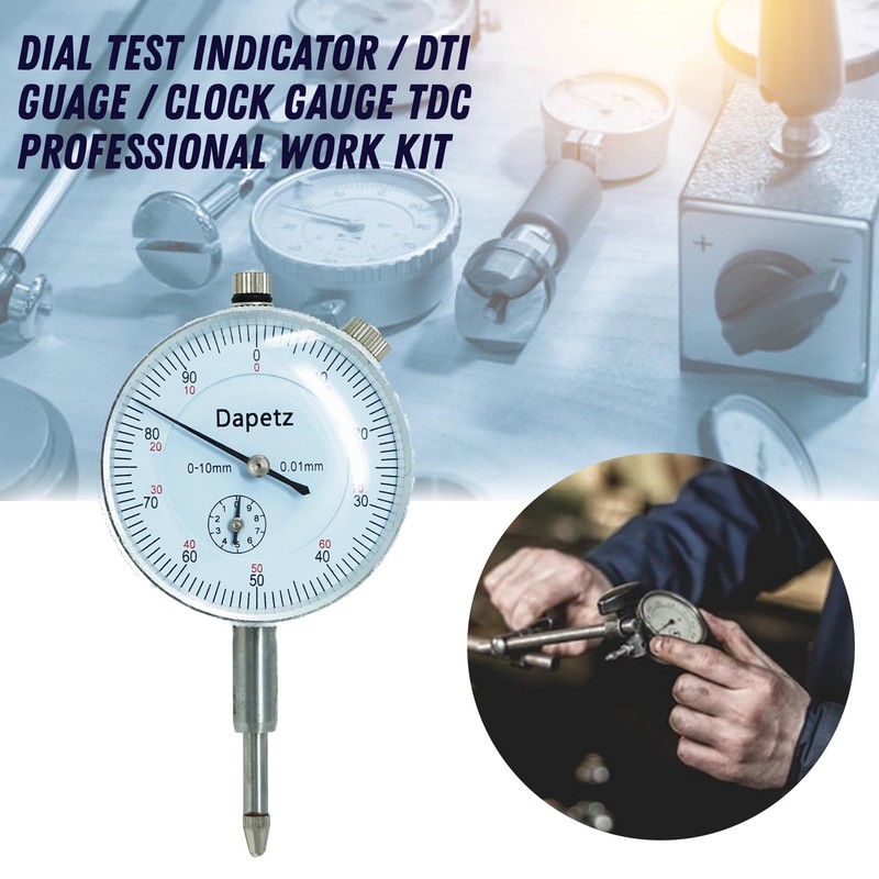 Dapetz ® Dial Test Indicator Gauge 0-10mm, 50mm Accuracy Metric