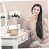 ABOOFAN Wooden Jewelry Box with Hinged Lid Sturdy Organizer for