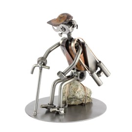 Steelman24 I Nuts and bolts sculpture Hiker I Handmade ornaments I Made in Germany I I Metal figurine