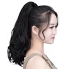 SYXLCYGG Black Ponytail Clip Claw Pony tail 16" Wavy 4.5