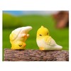 Mini Yellow Bird Figurines, Resin Cute Bird Decor for Fairy