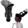 2PC Wine Aerator Pourer, Premium Black Wine Decanter Spout
