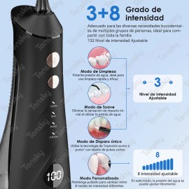 Tensky Irrigador Bucal Limpiador Diy Dientes Eléctrico Boquillas Grado Intensidad Profesional