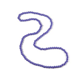 COLORFUL BLING 8MM Natural Wood Bead Necklace Africa Wooden Chain Statement Unisex Chunky Strand Necklaces Hip Hop Jewelry (purple)