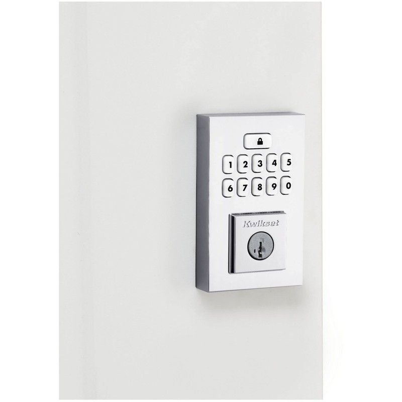 Kwikset 9260CNT-514S Contemporary SmartCode Keypad Electronic Deadbolt SmartKey Matte Black