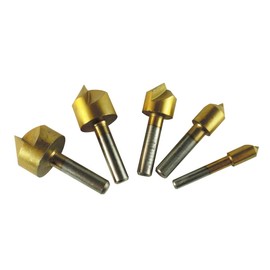 Single Edge 90 ° Chamfer Bit Titanium Set of 5 
