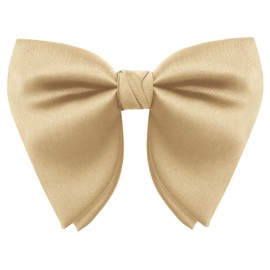 LHXzizizi Oversized Bow Ties for Men, Adjustable Pre Tied Mens Bow Tie, Tuxedo Bowties Men for Wedding Party Graduation Proms (Champagne)