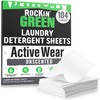 Rockin' Green Active Wear Travel Laundry Detergent Sheets Unscented -