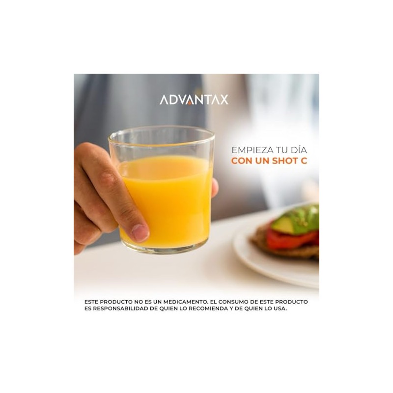 Shot C, Vitaminas Complejo B + Vitamina C Efervescente, Energía