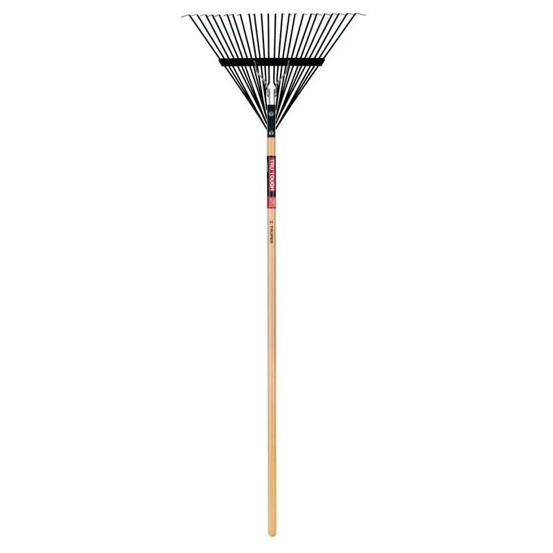 Truper 30480 Steel Leaf Rake 24 Tines - 24-Inch Head,