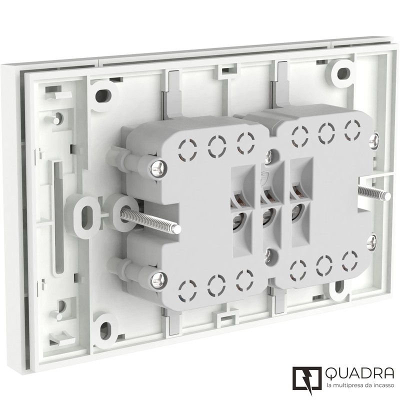 Electraline 22108 Multipresa da incasso Quadra 4 Posti Universali P40,
