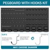 Daanxw 158PCS Metal Pegboard Kit with Hooks for Wall Garage