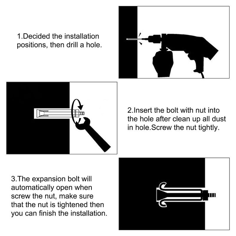 INCREWAY Expansion Bolt, 4 Pcs 304 Stainless Steel Ring Anchor