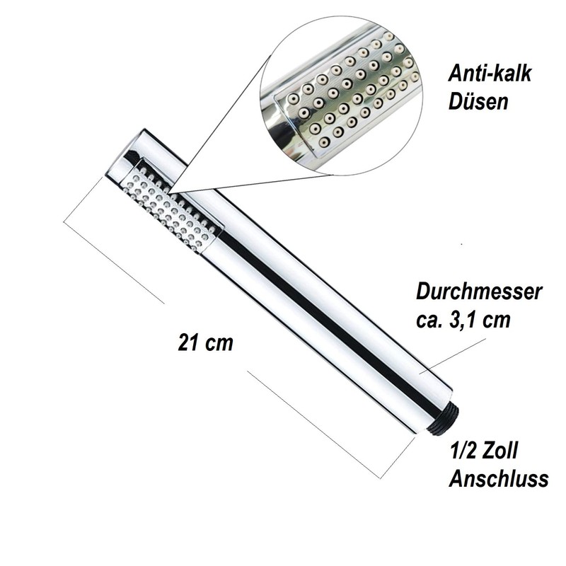 Hand Shower with Hose and Wall Connection Shower Head Set