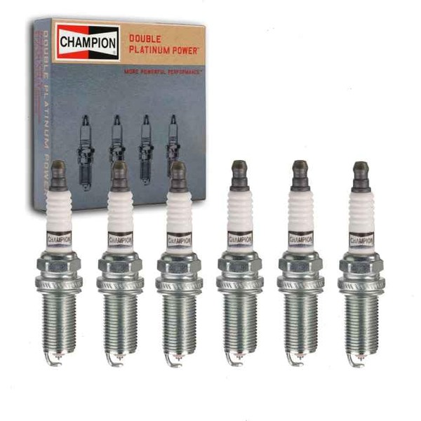 6 pc Champion Double Platinum Spark Plugs compatible with Lexus
