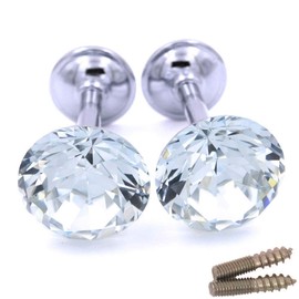 Onwon 2 Pieces Shiny Clear Diamond Crystal Goblet Shape Curtain Holdbacks Curtain Buckle Wall Hooks Coat Hangers Drapery Tiebacks Hooks Tassel Holder for Room Window Decoration