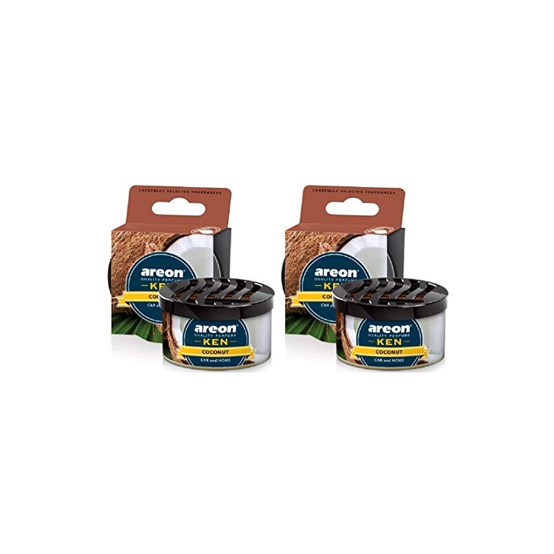 AREON Ken Car Air Freshener Coconut Tin Top Up Adjustable