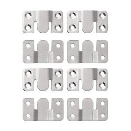 Sayayo Flush Mount Bracket, 8 pcs Stainless Steel Interlocking Furniture Sofa Connector, Photo Frame Hook Picture Hanger Z Clip Bracket for Large Picture Display Art Gallery, CX808-8P