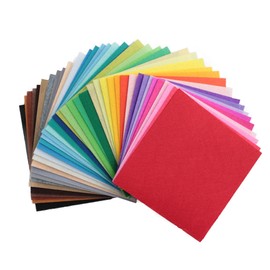 Life Glow DIY Polyester Stiff Felt Fabric Squares Sheets Assorted Colors 6x6 inch for Crafts, 1mm Thick 40Pcs