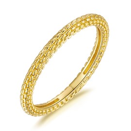 BYBAIZ 14K Gold Rings for Women Vintage Gold Rings for Women Non Tarnish Elegant Gorgeous Beauteous Statement Mens Rings 7