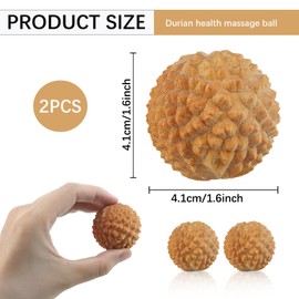 LCJAOF 2Pcs Baoding Balls, Wooden Chinese Hand Exercise Balls for Finger Strength, Cypress Wood Massage Balls for Hand Relaxation, Traditional Meditation Tool for Desk Office