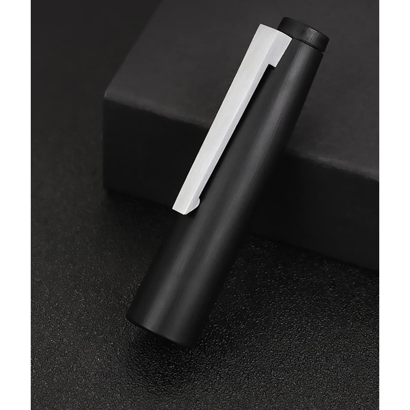 Jinhao 80 Black Fiber Brushed Fountain Pen, Iridium Fine Nib