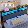 Winkalon Full Led Bed Frame with Headboard, Bed Frame with