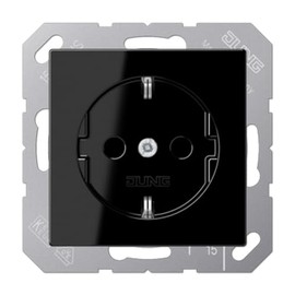 Jung 1520 SW Schuko Socket 16 A 250 V Series A Black 250 V