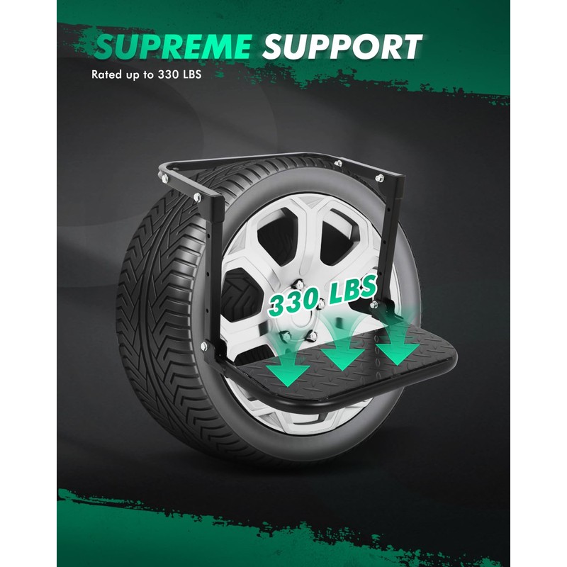 SCITOO Adjustable Folding Tire Step with Raised Texture Non-Slip Design