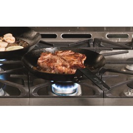 Lodge Pre-Seasoned Carbon Steel Skillet - Use in the Oven, on the Stove, on the Grill, or Over a Campfire - 10 Inch